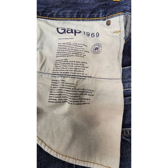 Mens Gap 1969 Standard Fit Jeans 38x32 Medium Wash Denim - Picture 11 of 12